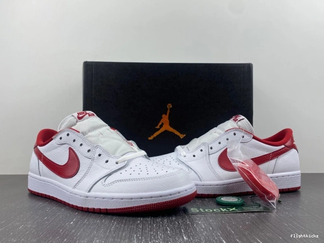 White 1 Jordan 705329-101 Retro Varsity Low Red 1105